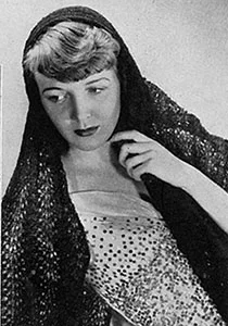 Knitted Shawl Pattern #1166