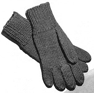 Plain Gloves Pattern #S-115 | Knitting Patterns