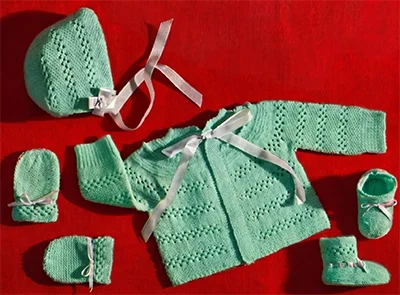 Knitted Baby Set Pattern #3119