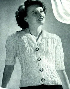Cable Stitch Cardigan Pattern #2114