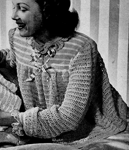 Knitted Bed Jacket Pattern #4802