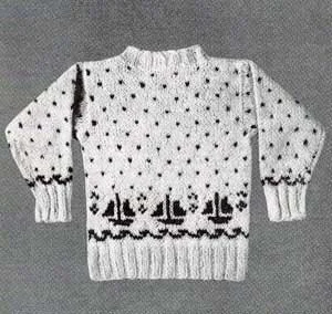 Three Ships Pullover Sweater Pattern