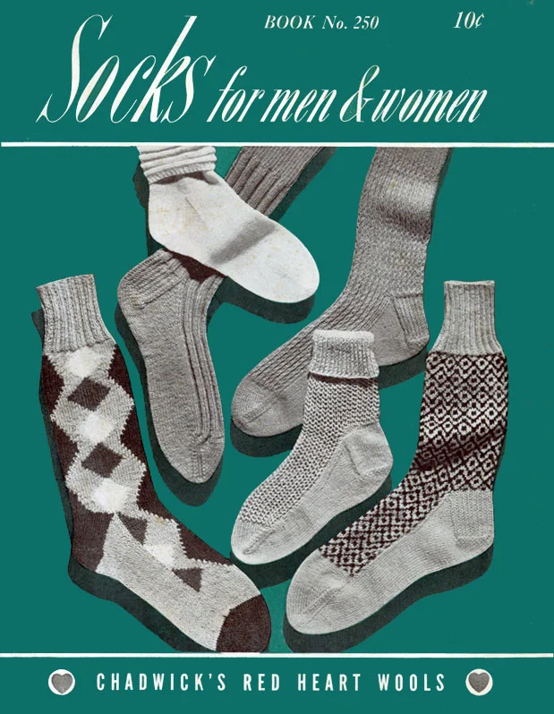 Socks For Men & Women | Book No. 250 | The Spool Cotton Company