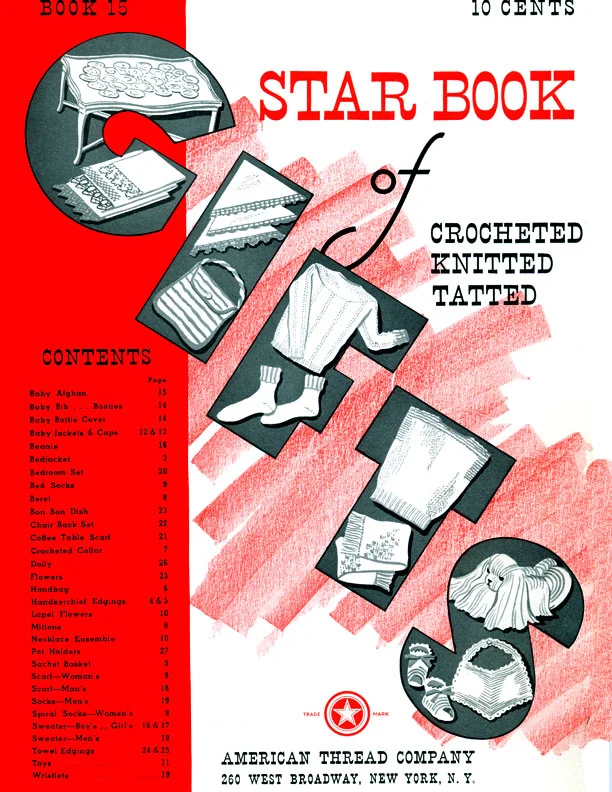 Star Book of Crocheted, Knitted | Book 15 | American Thread Company