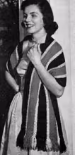 Long Striped Stole Pattern #377