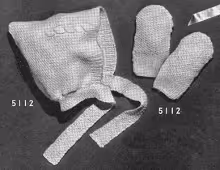 Tweedledee Hat and Mittens Set Pattern #5112